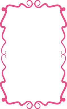 El Çizimi Dalgalı Çerçeve Vektörü İllüstrasyonu