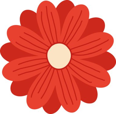 El Yazması Çiçek Başlı Vektör Çizimi