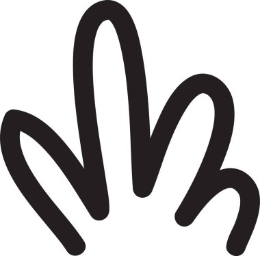 El Çekimi Çimen Çizgisi Çizim Vektörü İllüstrasyonu