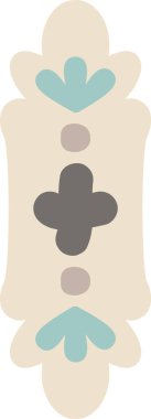 Halk Biçimi Süs Vektörü İllüstrasyonuyla Amblem