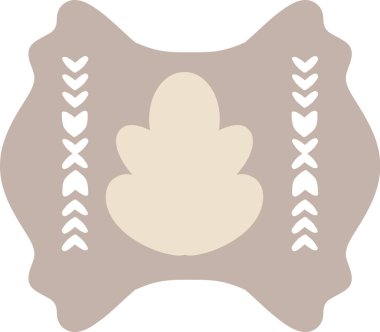 Halk Biçimi Süs Vektörü İllüstrasyonuyla Amblem