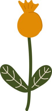 İskandinav Halk Çiçeği Vektör İllüstrasyonu