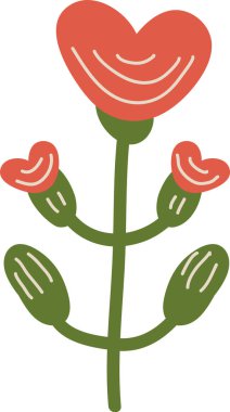 İskandinav Halk Çiçeği Vektör İllüstrasyonu