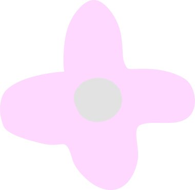 Basit El Çizilmiş Yaban Çiçeği Vektör İllüstrasyonu