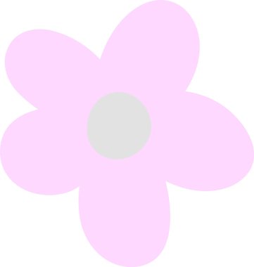 Basit El Çizilmiş Yaban Çiçeği Vektör İllüstrasyonu