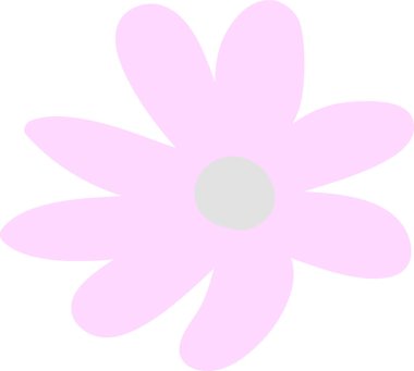 Basit El Çizilmiş Yaban Çiçeği Vektör İllüstrasyonu