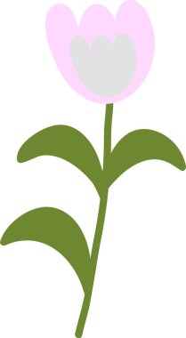 Basit El Çizilmiş Yaban Çiçeği Vektör İllüstrasyonu