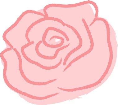 Gül Çiçeği Bud El Çizimi Vektör İllüstrasyonu