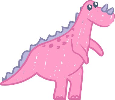 Pastel Çocuklar Dinozor Vektör Çizimi Yazıyor