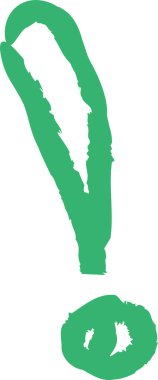 El Çizimi Boya Kalemi Ünlemleri Mark Vektör İllüstrasyonu