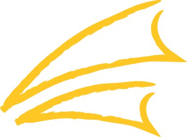 El Çizimi Boya Kalemi Soyut Şekil Vektörü İllüstrasyonu