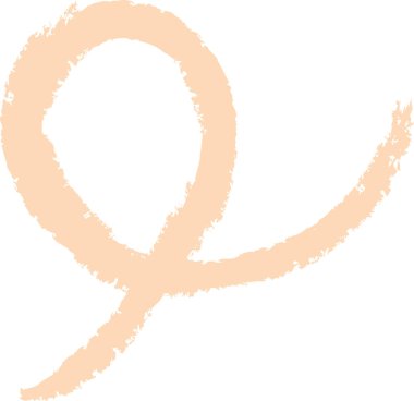 El Çizimi Boya Kalemi Eğrisi Çizgi Vektörü İllüstrasyonu