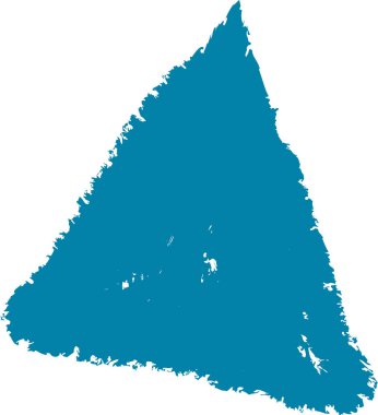 El Çizimi Boya Kalemi Üçgeni Şekil Vektörü İllüstrasyonu