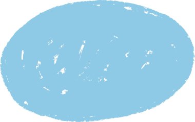 Oval Şekil Boya Kalemi El Çizim Vektörü İllüstrasyonu