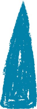 El Çizimi Boya Kalemi Soyut Üçgen Şekil Vektörü Çizimi