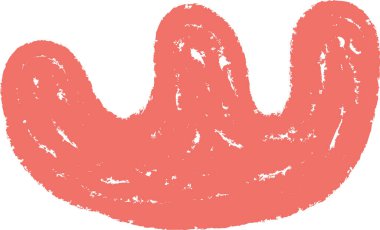 El Çizimi Boya Kalemi Şekil Vektörü İllüstrasyonu