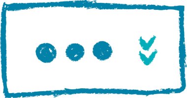 El Çizimi Boya Kalemi Dikdörtgeni Sohbet Vektörü İllüstrasyonu