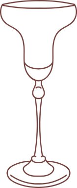 Vintage Wedding Glass Vector İllüstrasyonu