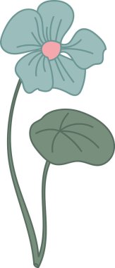 El Yazması Çiçek Bitkisi Vektörü ResmiComment