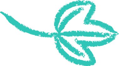 Çocukça Yazılı Yaprak Vektörü İllüstrasyonu