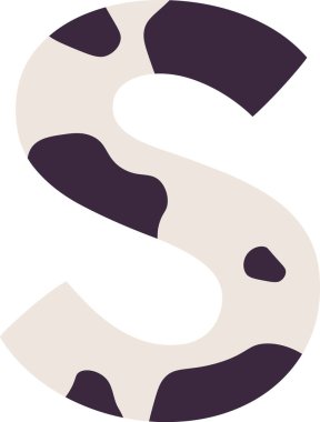 S Harfi Alfabesi İnek Cildi Şekil Vektörü ResimleriComment