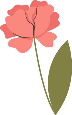 El Çizimi Bahar Çiçeği Vektörü İllüstrasyonu