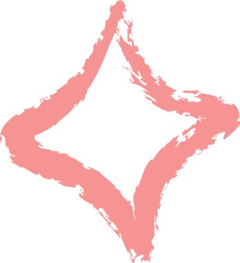 Lined Star Pastel El Çizim Vektörü İllüstrasyonu