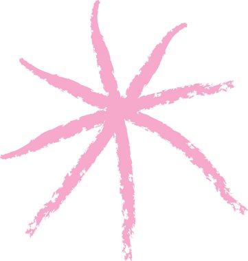 Yıldız Sembolü Boya Kalemi El Çizim Vektörü İllüstrasyonu