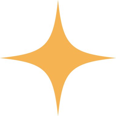 El Yazması Yıldız Simgesi Vektör İllüstrasyonu