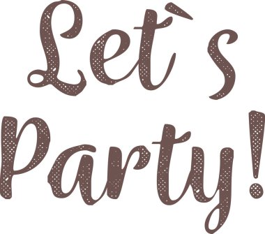 Parti Harf Vektörü İllüstrasyonu