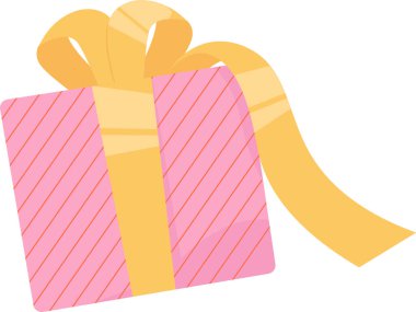 Yay Vektör İllüstrasyonlu Doğum Günü Hediye Kutusu