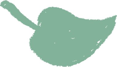 El Çizimi Yaprak Vektörü İllüstrasyonu