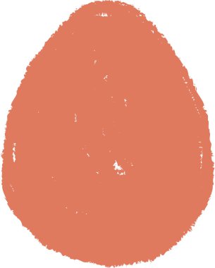 El Çizimi Boya Kalemi Yumurta Vektörü İllüstrasyonu