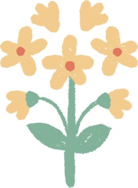 El Çizimi Boya Kalemi Vektör İllüstrasyonu