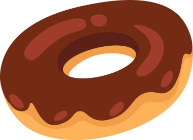 Çikolata Vektörü İllüstrasyonlu Çörek