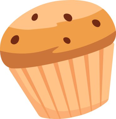 Cupcake Tatlı Fırın Vektör İllüstrasyonu