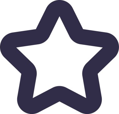 Lined yıldız simgesi Vektör İllüstrasyonu