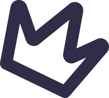 Lined Crown Simge Vektörü İllüstrasyonu