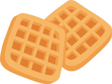 Fransız Waffles Fırın Vektör İllüstrasyonu