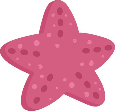 Denizyıldızı Deniz Yıldızı Vektör İllüstrasyonu