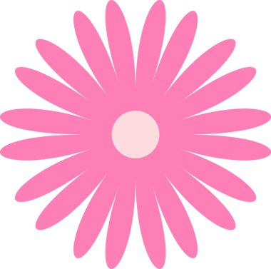 Çiçek Geometrik Simge Vektörü İllüstrasyonu