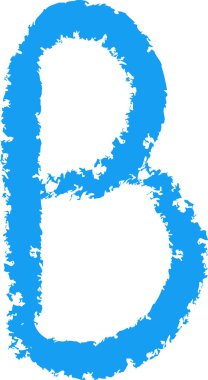 B Harfi El Boya Kalemi Vektörü İllüstrasyonu