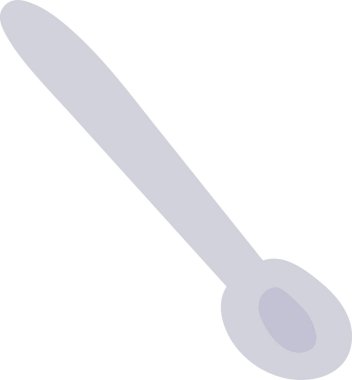 El Çizimi Kaşık Vektörü İllüstrasyonu