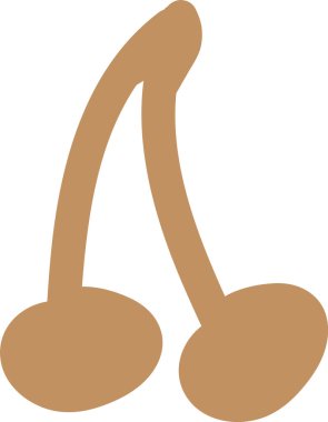 El Çizimi Kiraz Vektörü İllüstrasyonu