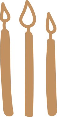 El çizimi Mumlar vektör illüstrasyonu