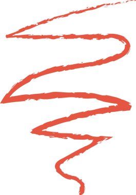 El Çizimi Boya Çizimi Çizgisi Vektör ResmiComment