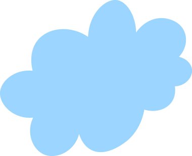 El Çizimi Bulut Vektörü İllüstrasyonu