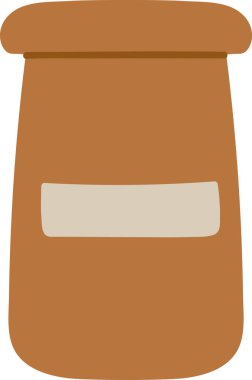 Mutfak baharatıyla dolu kahverengi bir kavanoz tezgahın üzerinde duruyor. Basit tasarımı mutfağın sıcak atmosferini arttırıyor, mutfak yaratıcılığının araçlarını sergiliyor..