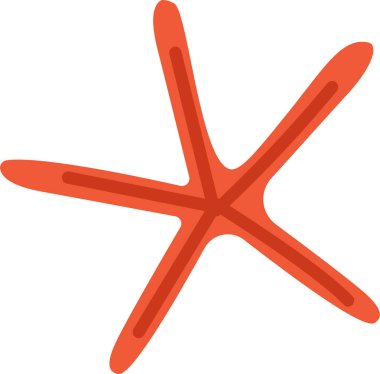 Denizyıldızı Deniz Yaratığı Vektör İllüstrasyonu