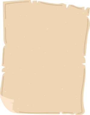 Eski Vintage Kağıt Sayfa Vektörü İllüstrasyonu